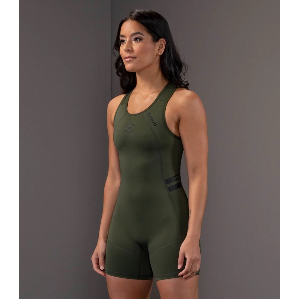 Virus Elevate V2 Singlet Wrestling Powerlifting Evergreen Green Women's XS - Picture 5 of 13
